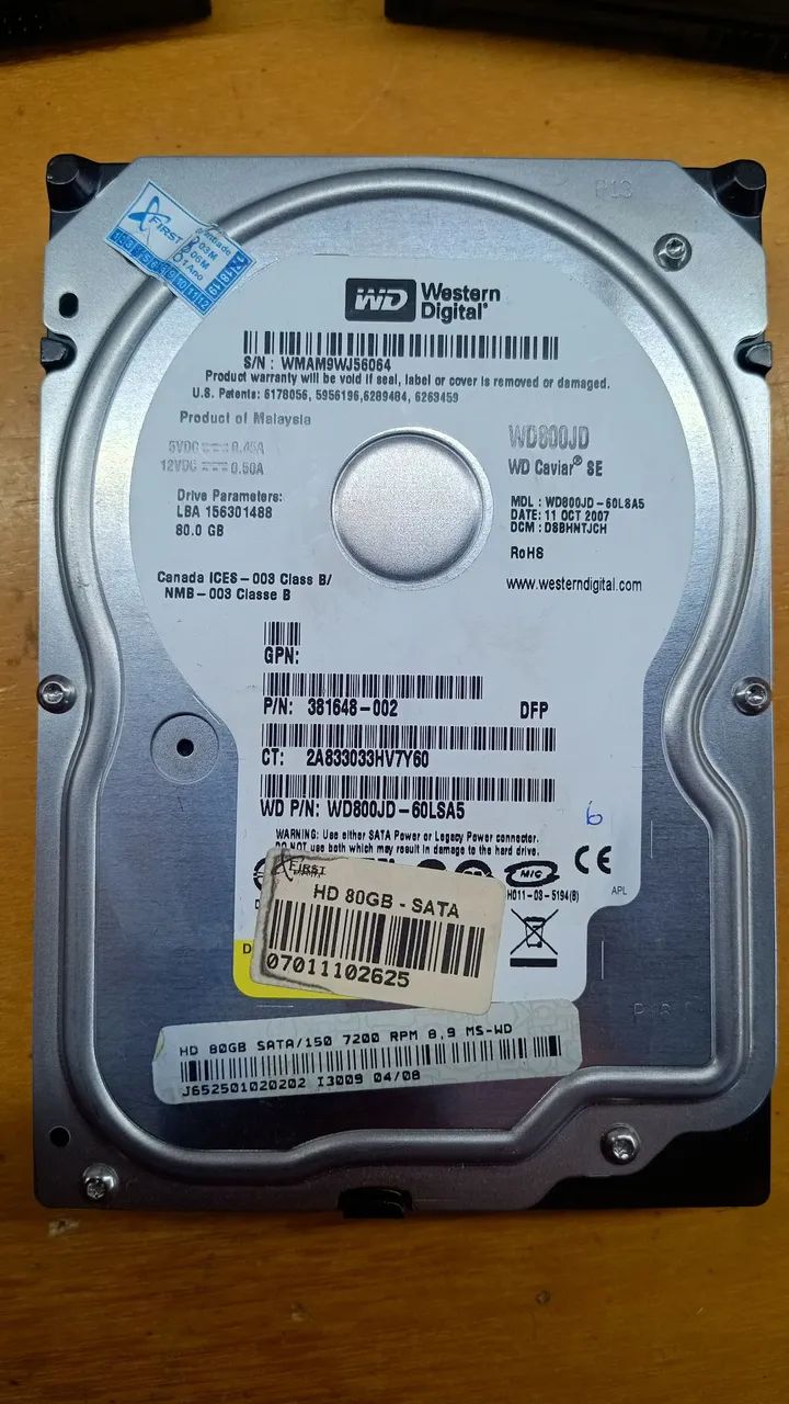 HDs Sata 80 GB para PC 3,5" - Foto 2