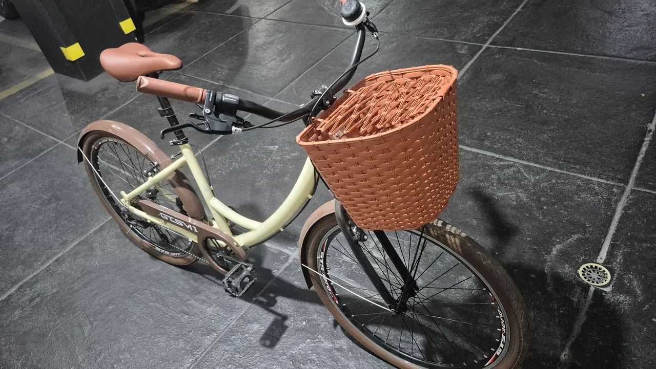 Bicicleta estilo retrô com cestinha - Foto 2