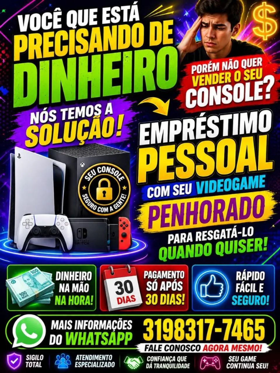 PS5 slim + dinheiro na mão na hora