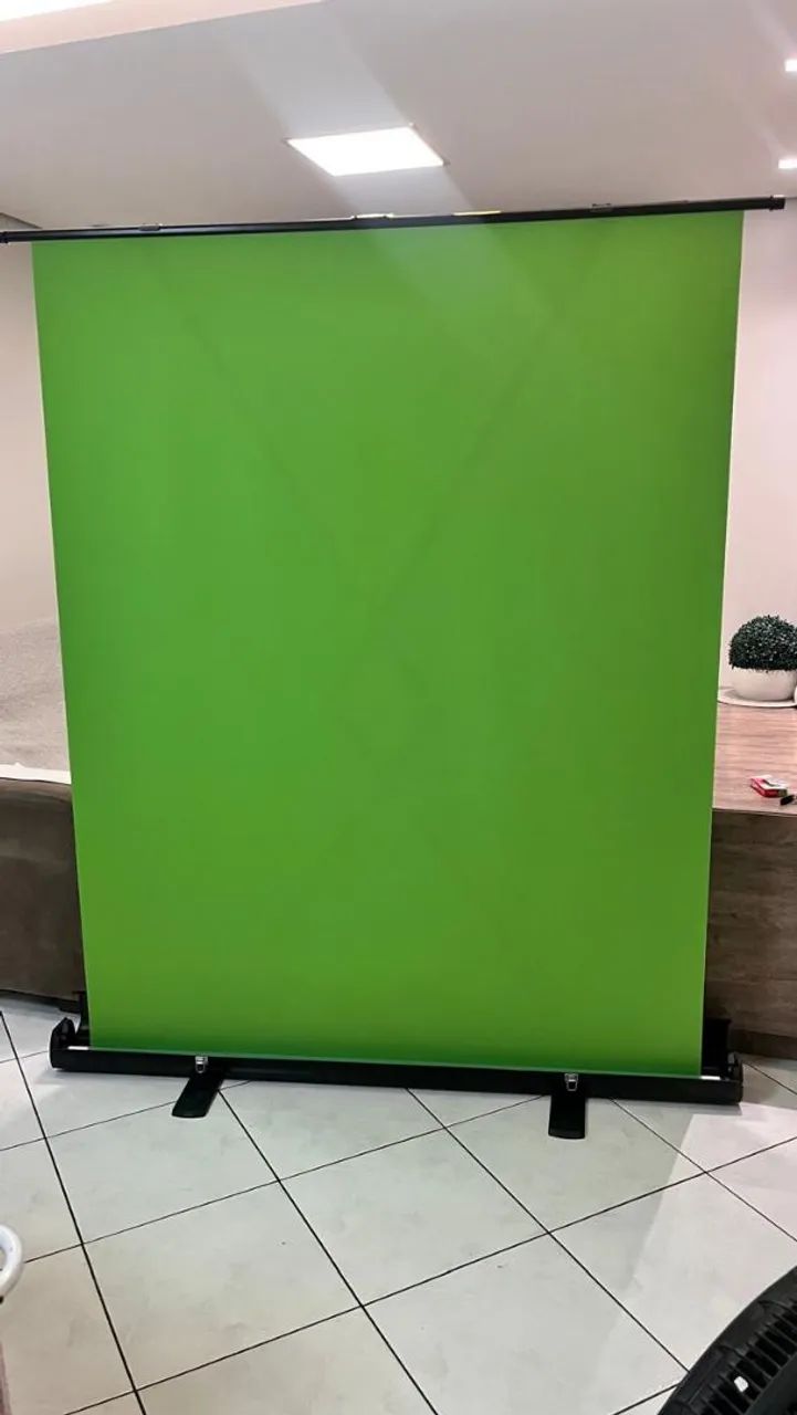 Fundo verde Chroma Key retratil