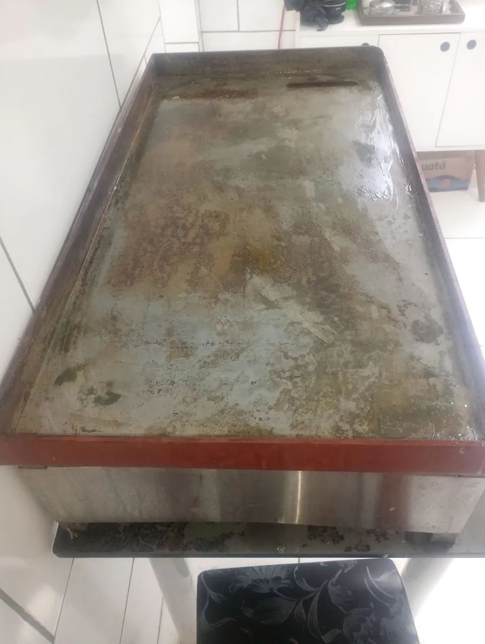 Chapa de lanchonete edanca 1m novíssima - Foto 2