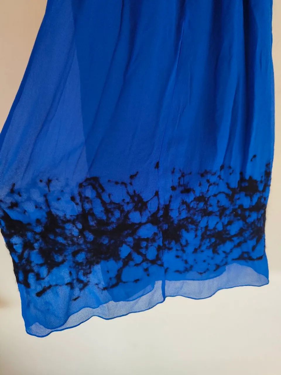 vestido animale de seda pura azul - Foto 2