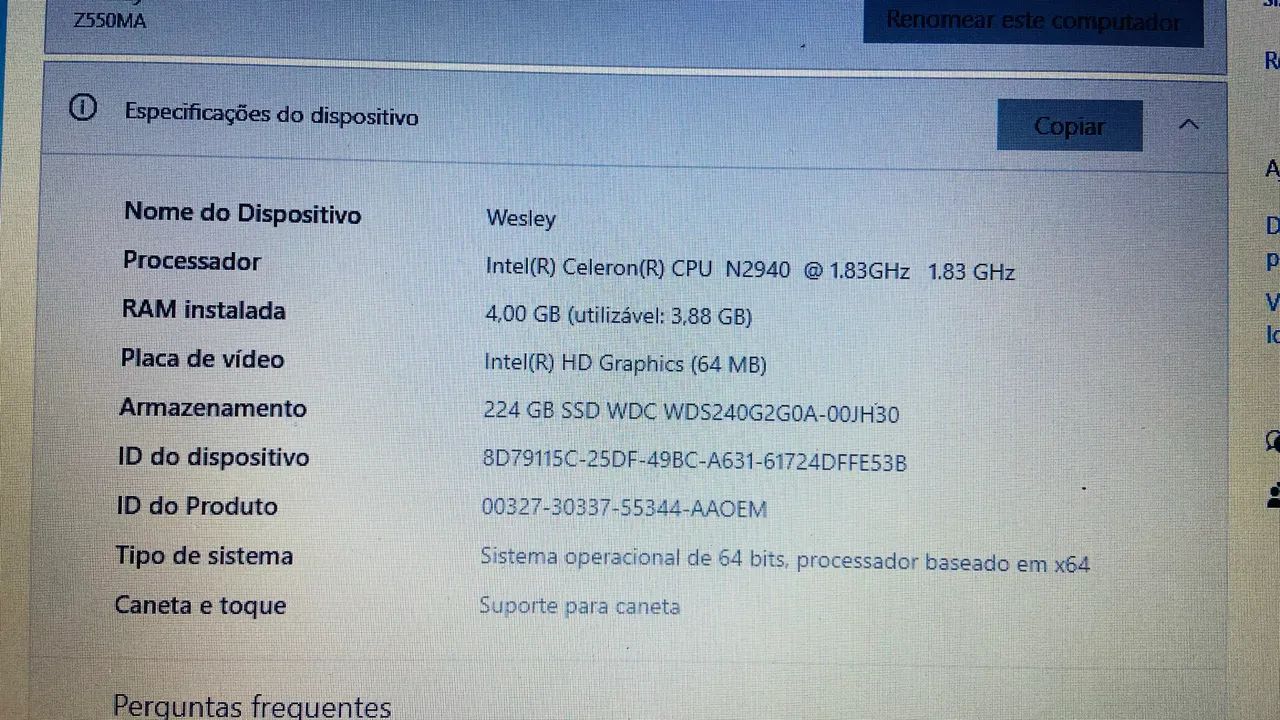 Notebook Asus Celeron n2940 - Foto 5