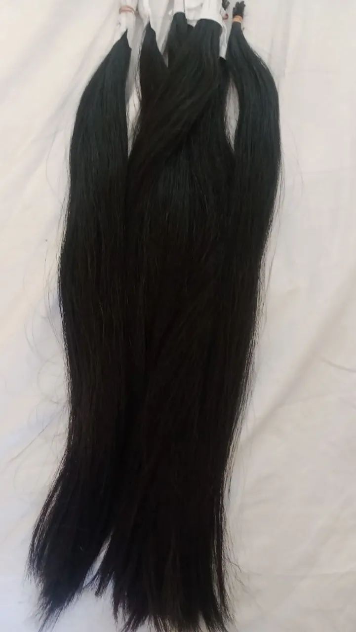 Vendo cabelo humano 53 cm pesando 140 g já com as cabecinhas feita - Foto 2