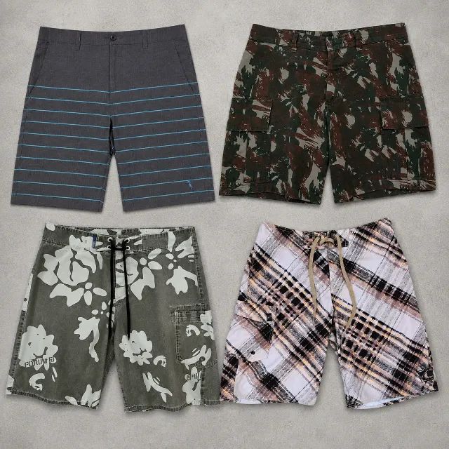 Kit 4 Bermudas Masculinas M (42/44) - Diversos Estilos - Ótimo Estado