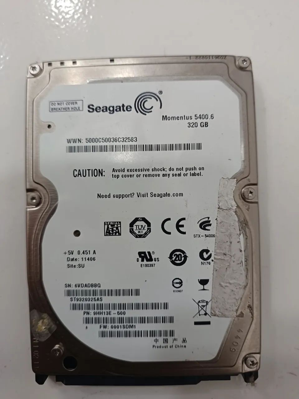 Hd seagate 320gb 2.5 notebook