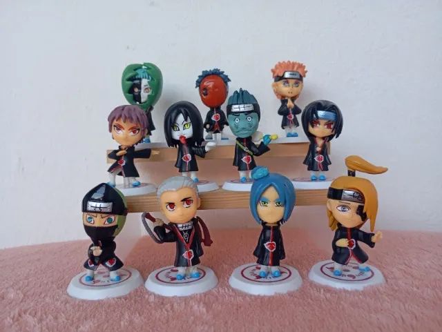 Kit 11 Bonecos Akatsuki Naruto Miniaturas - Foto 3