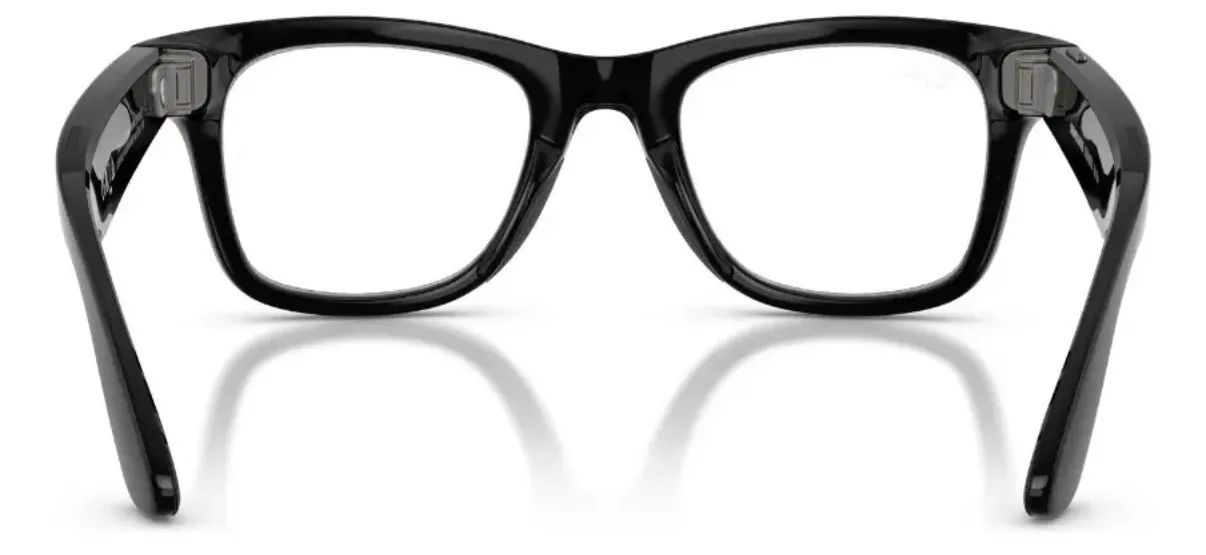 Oculos Ray-ban Wayfarer Meta Shiny Black / Trans. Gph. Green - Foto 3