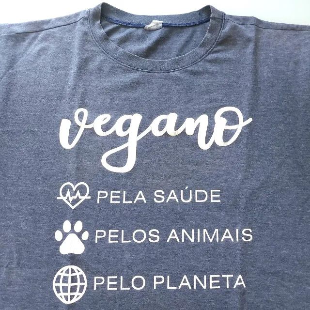 Camisetas Tamanho G Vegano - Kit com 2  - Foto 5