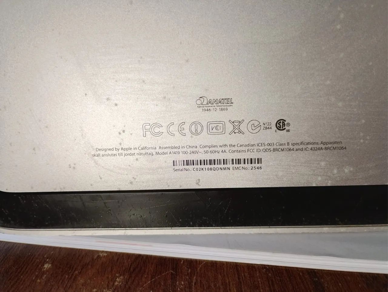 Vendo Imac 2012 A1419 27 polegadas  - Foto 3