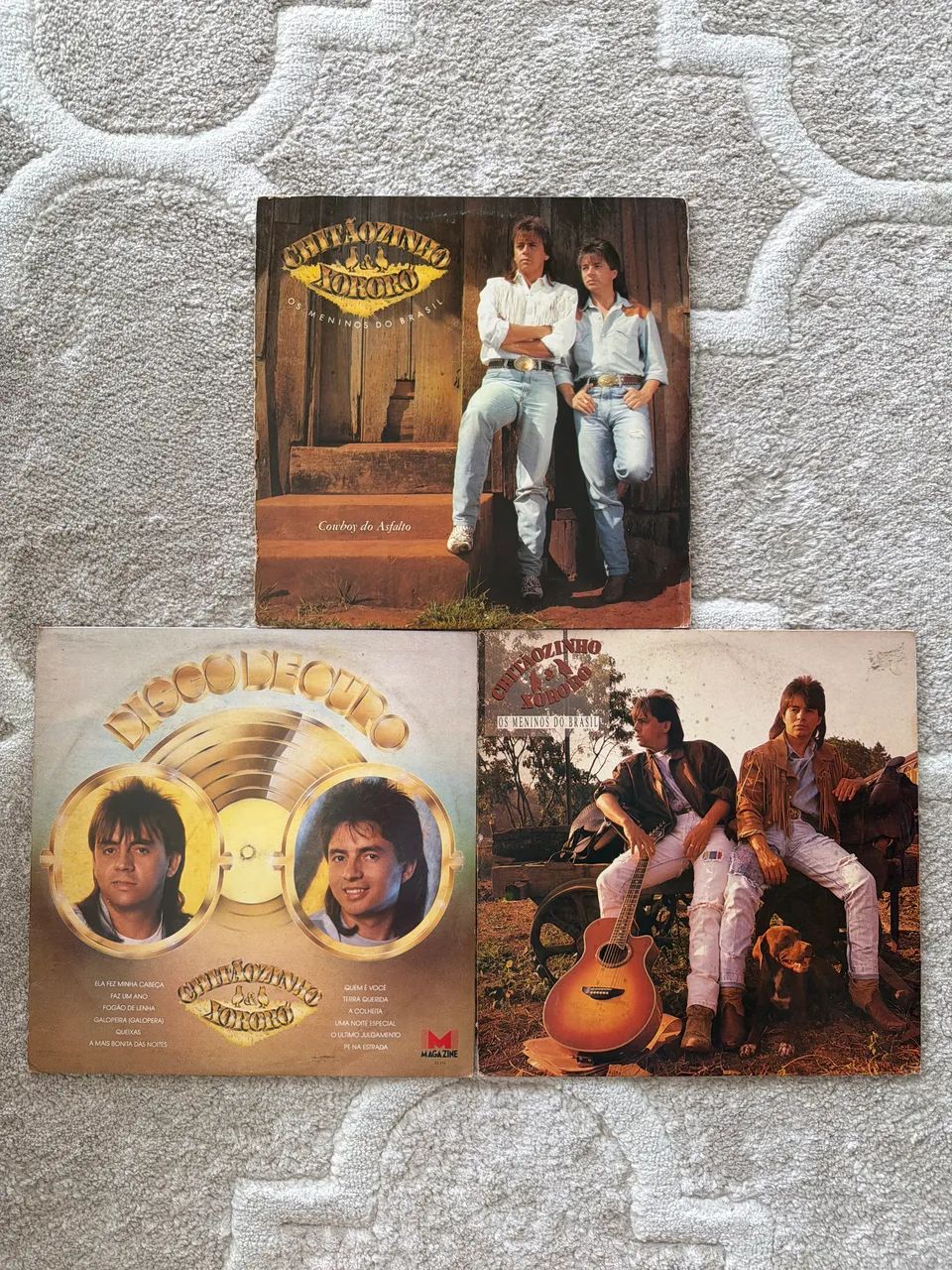 Vinil Chitãozinho & Xororó - Lote com 3 discos Clássicos