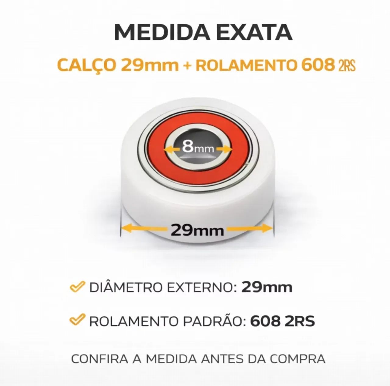 Rolamento Ventilador 608RS + Calço 29mm  - Foto 3