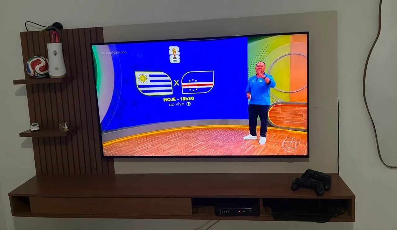 Painel Para TV até 60 Polegadas Ripado com Nichos 