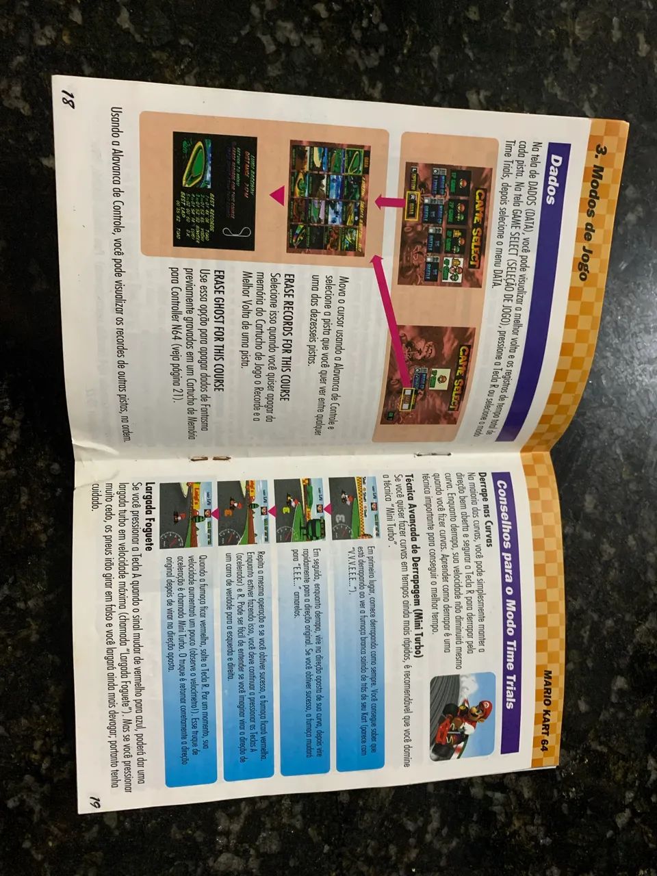 Manual de Instruções Mário Kart 64 - Nintendo 64 - ORIGINAL - Foto 5