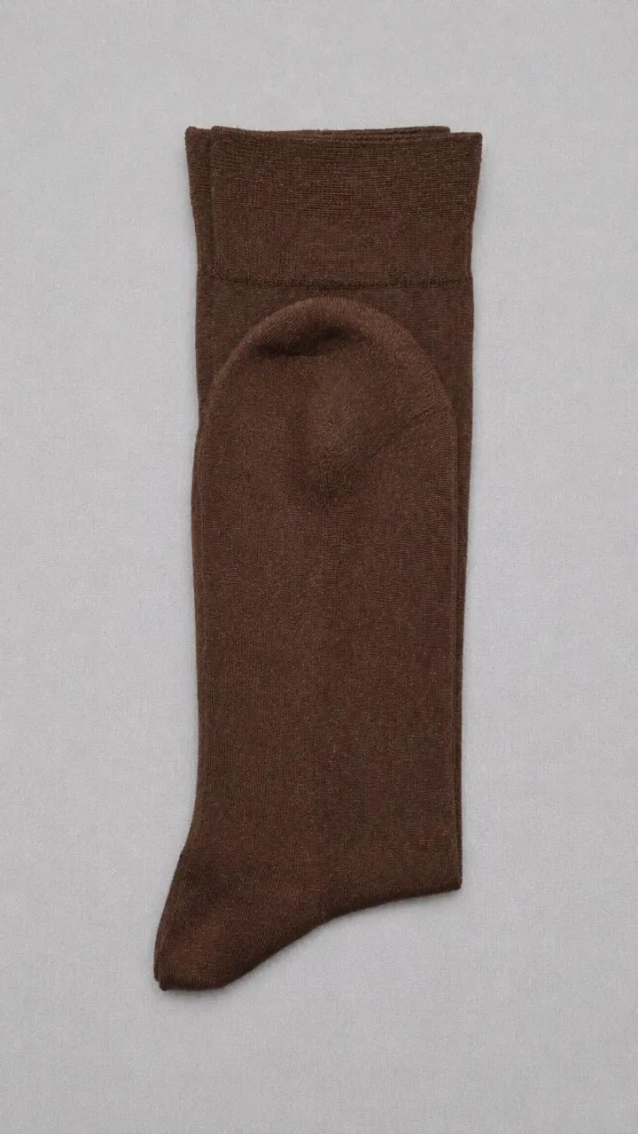 Meia Social Masculina Vintage Marrom