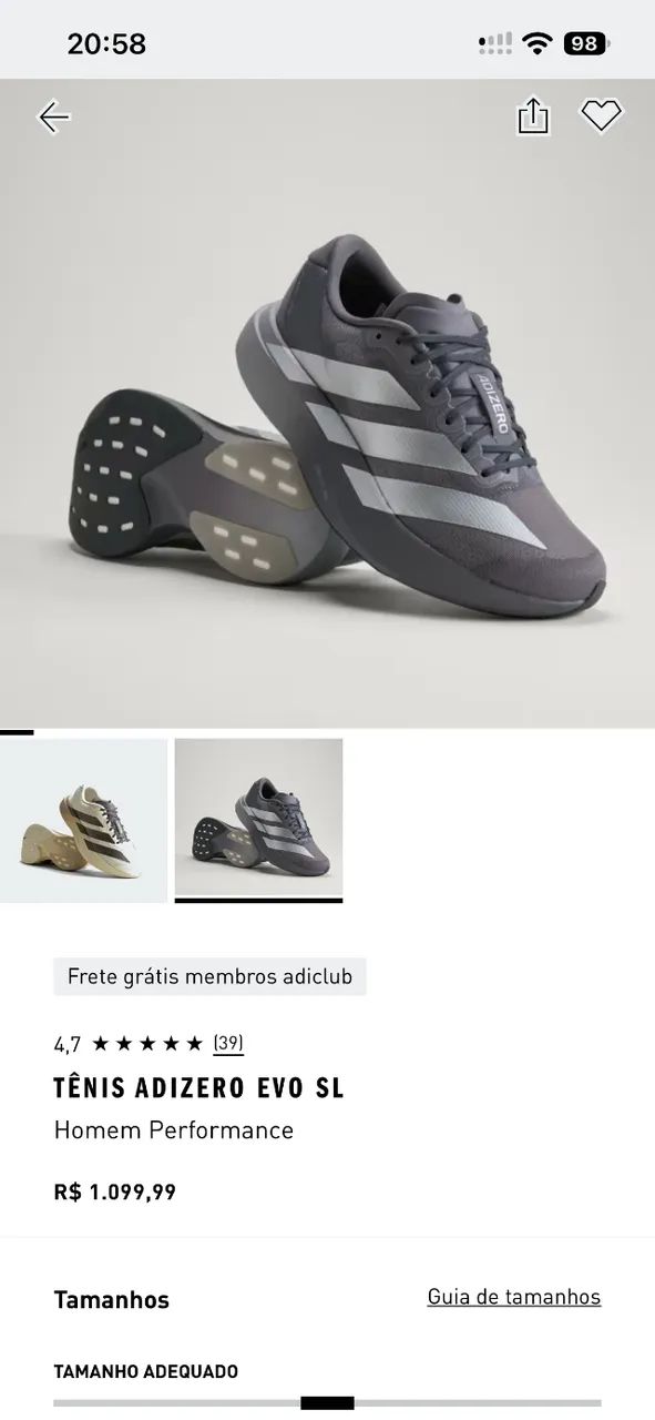 TÊNIS ADIZERO EVO SL