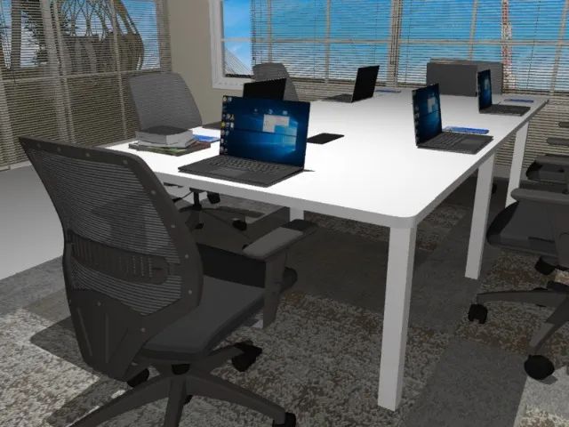 Mesa De Reunião Delluxe Brancks Woods. Com 8 Tomadas  L200cm x  P90cm x A76cm - Foto 2