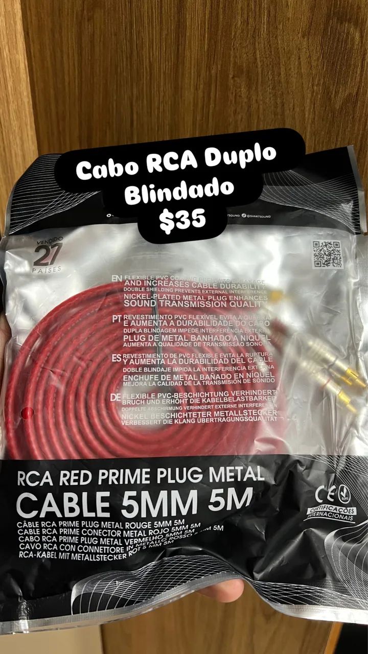  Cabo RCA Blindado Som Automotivo  - Foto 2