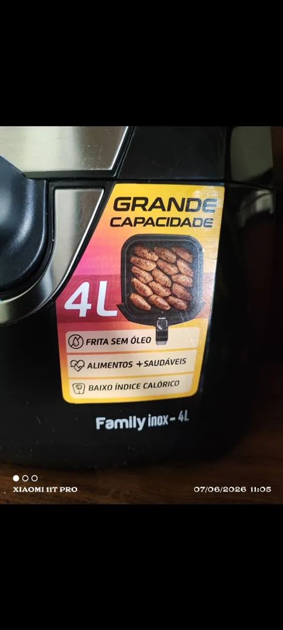 VENDE-SE AR FRAYER MONDIAL GRANDE CAPACIDADE FAMILY INOX--4L 127V - Foto 3