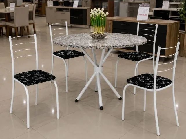 Mesa de Cozinha Com Cadeiras (Entrega Rápida Produto Novo)