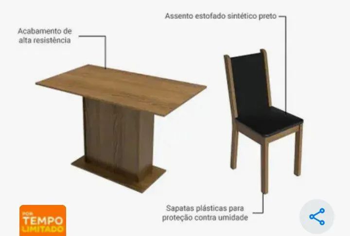 Elegante conjunto de mesa de jantar  - Foto 2
