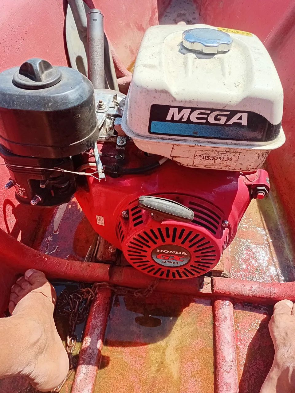 Barco de fibra voadora motor 15 HP Honda  - Foto 2