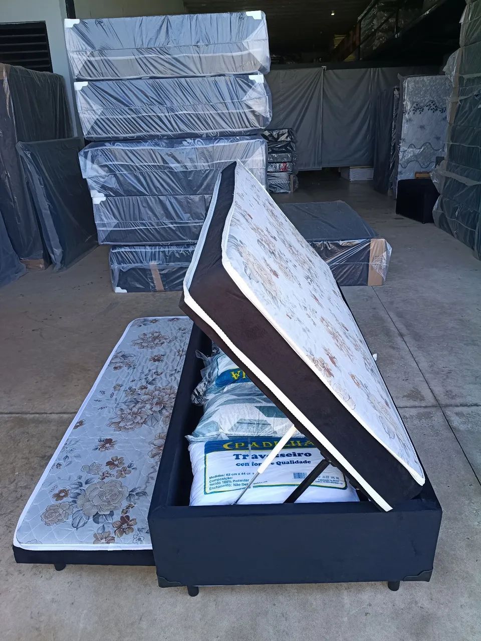 Cama de solteiro baú com cama auxiliar  - Foto 2