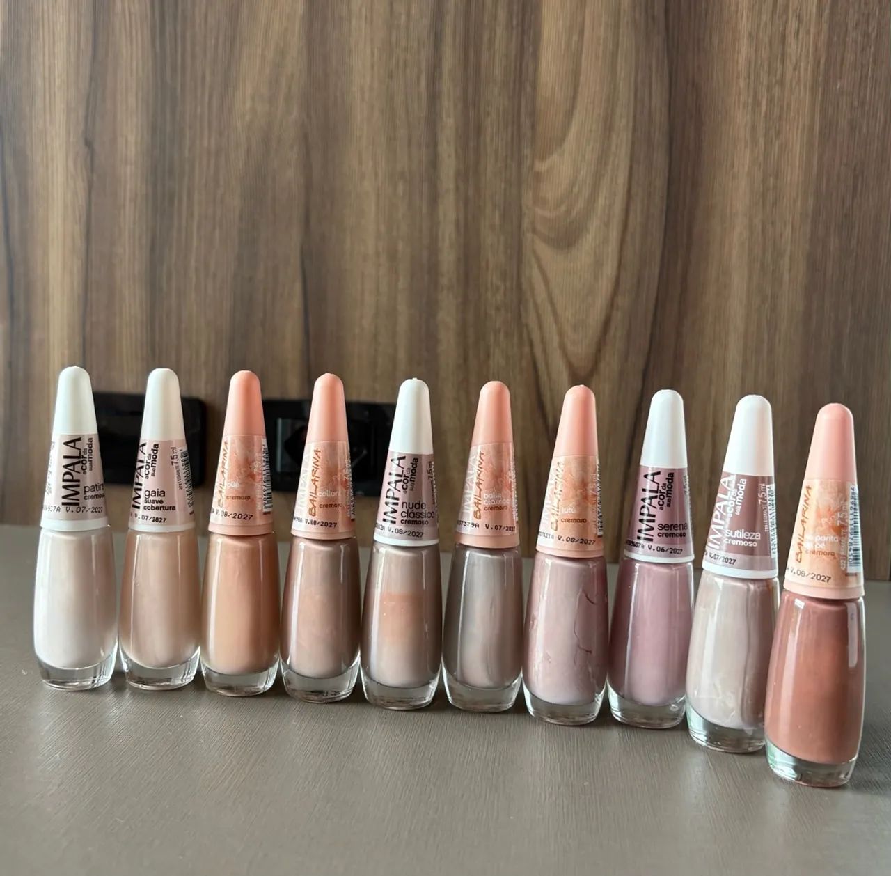 Esmaltes da coleção Ballet (tons nude)