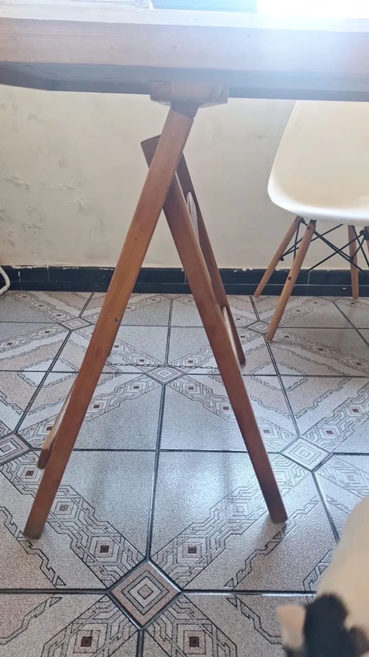 MESA DE MADEIRA RÚSTICA PARA ÁREA GOURMET  - Foto 2