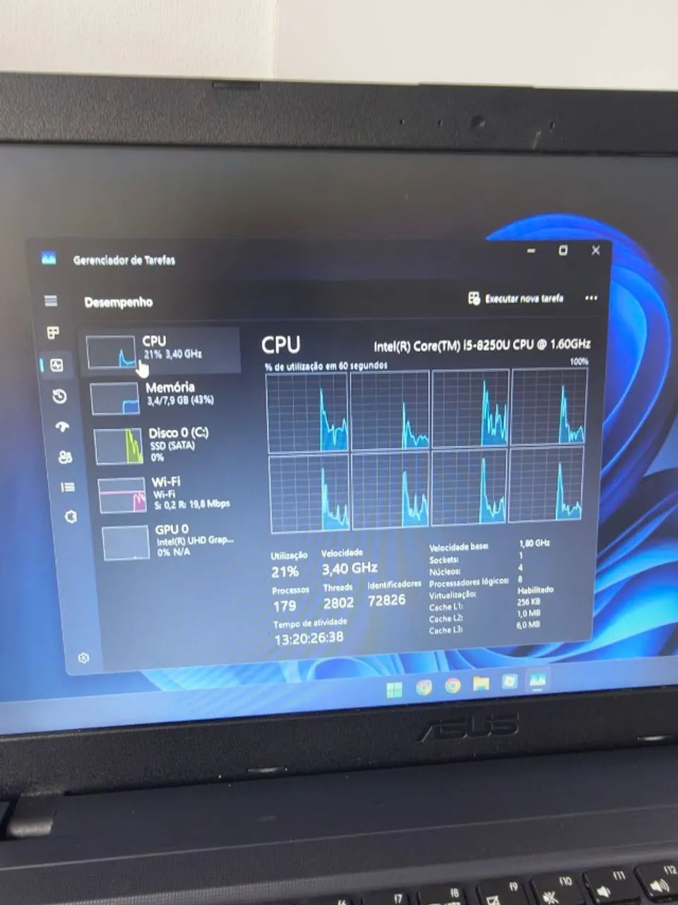 Notebook TOP!!! - Asus - I5 de 8ª geração - 8GB de RAM - SSD de 256GB - Foto 2