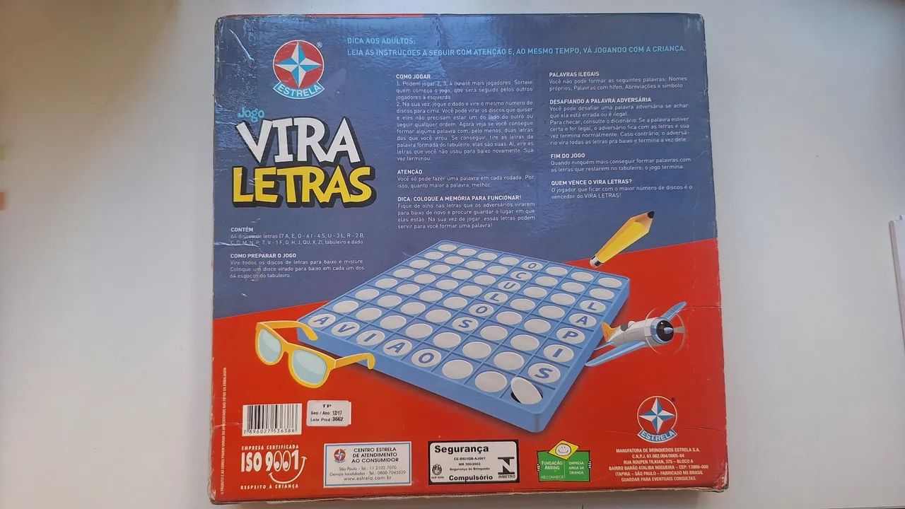 Jogo Vira Letras da estrela 