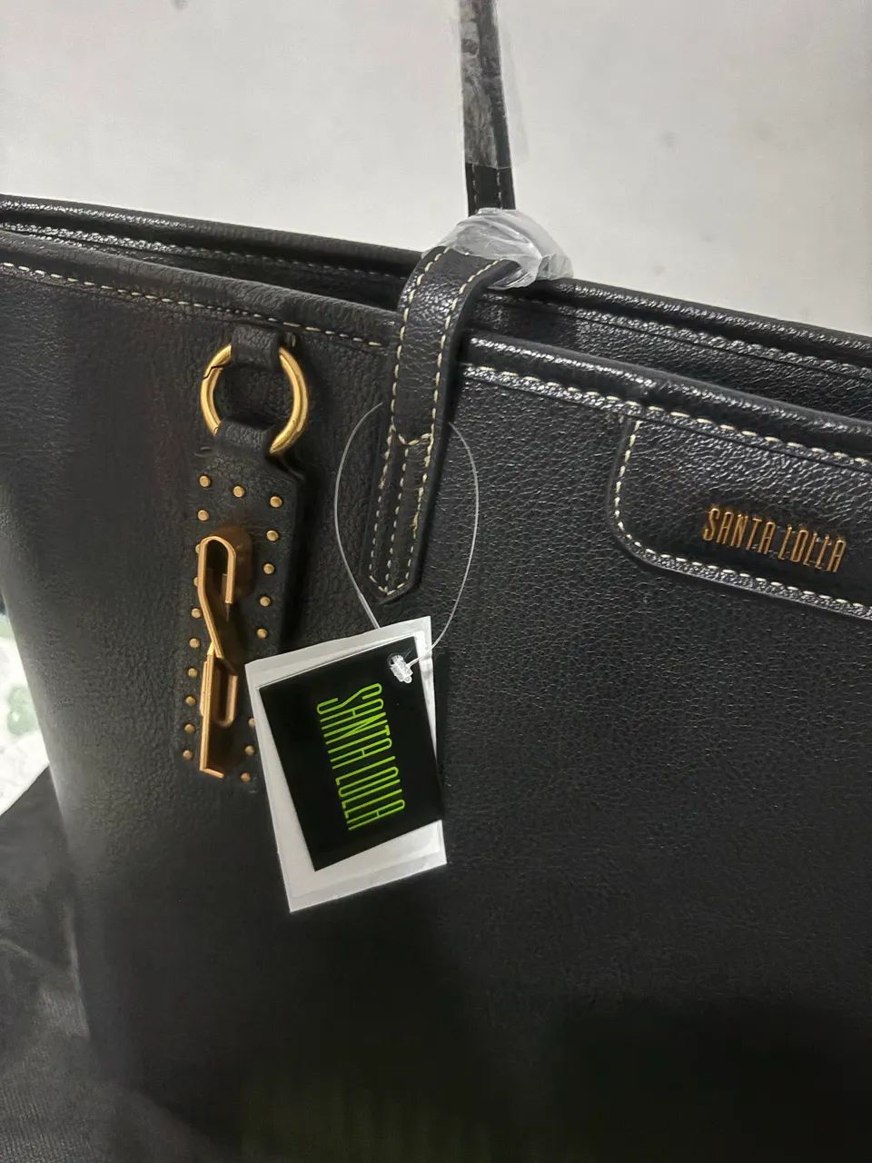 Bolsa preta de Santa Lola Tote - Foto 4