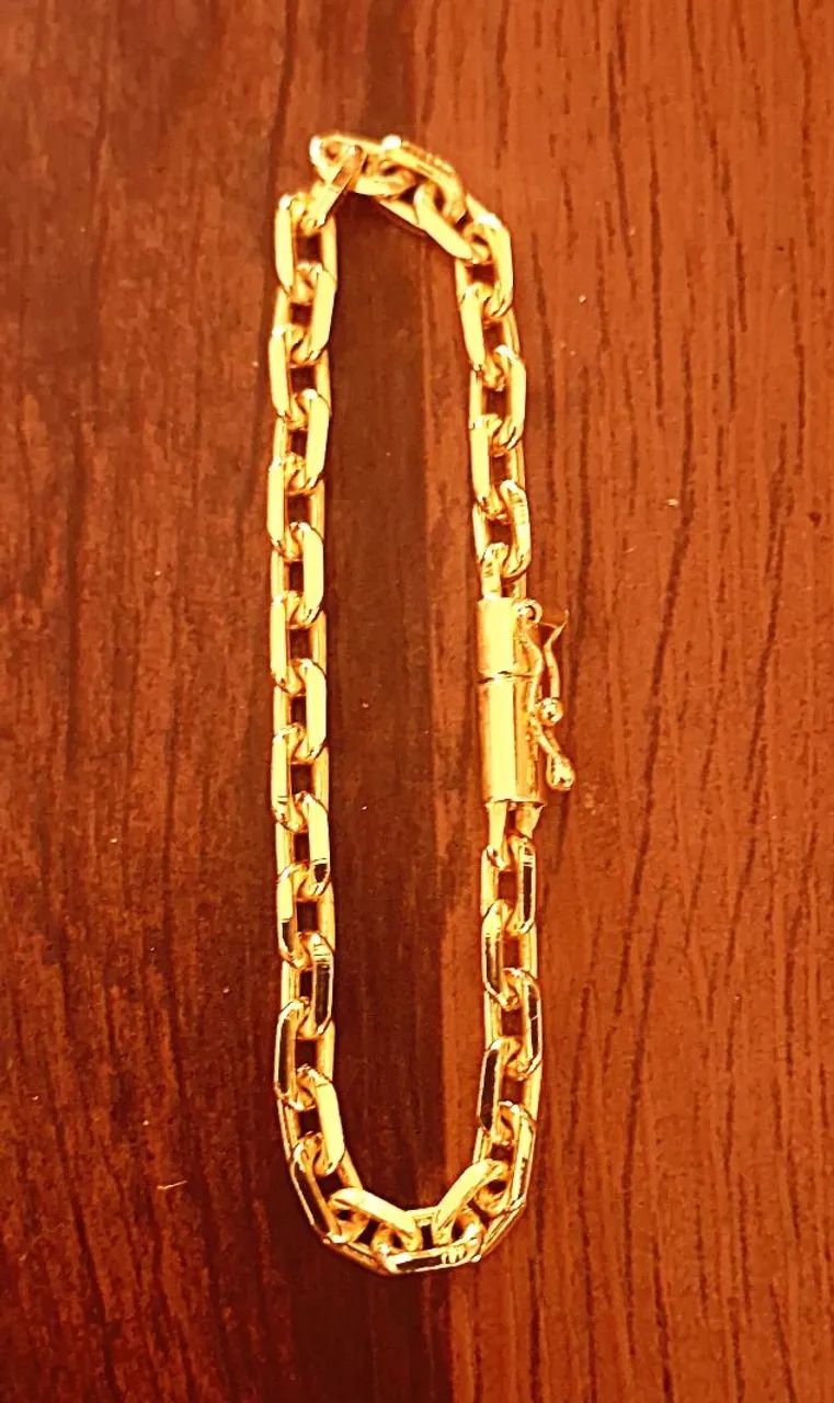 Belíssima pulseira 5mm banhada a ouro 18k nova - Foto 2