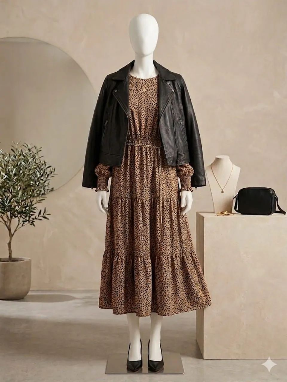Vestido de onça shein