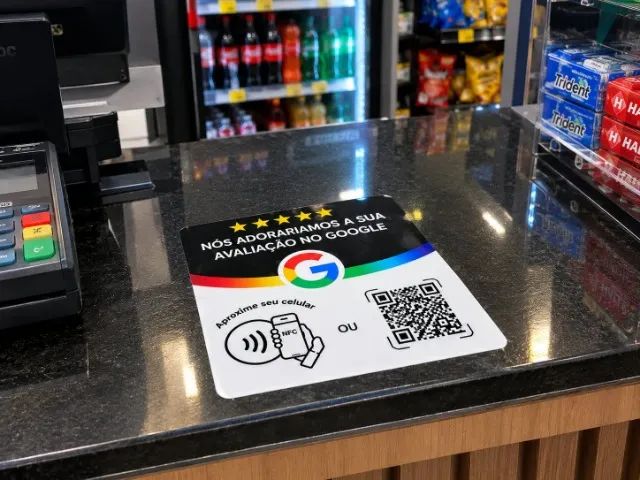 Plaquinha NFC + QR Code para Avaliação no Google - Foto 4