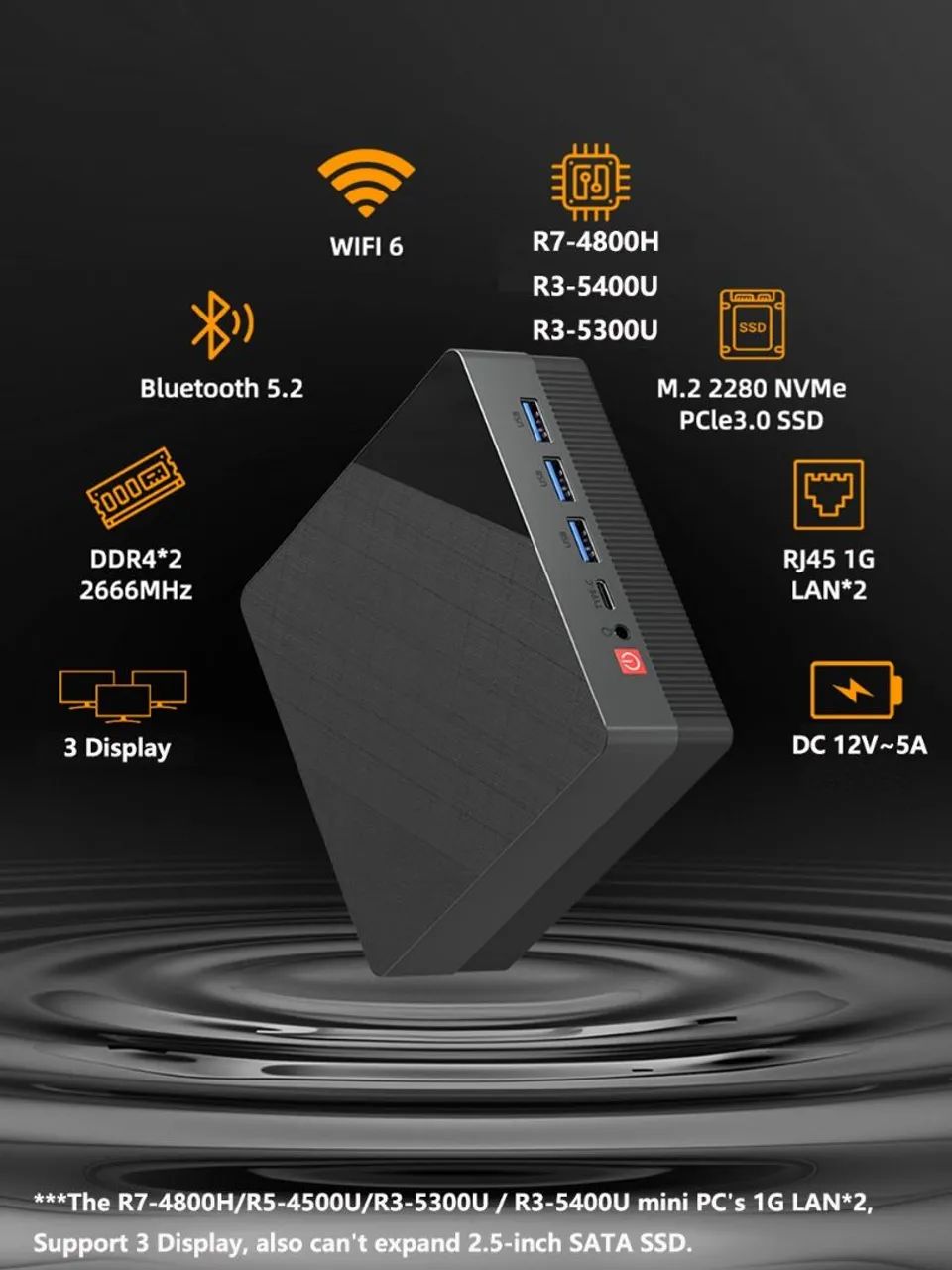 Mini PC AMD Ryzen 3 4300U | 8GB RAM | SSD 256GB - Foto 5