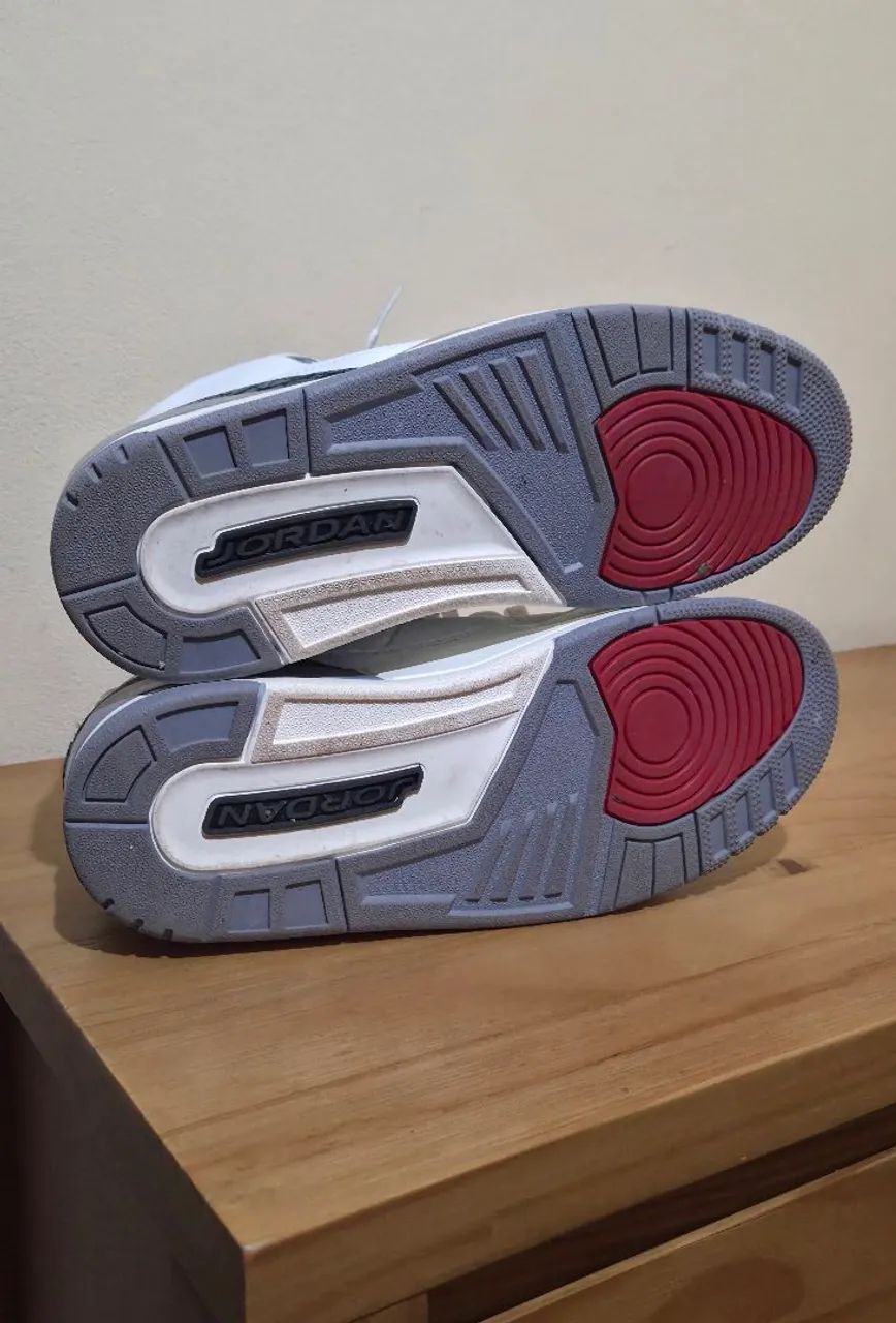 tênis nike air jordan 3 cement grey 43 - Foto 4
