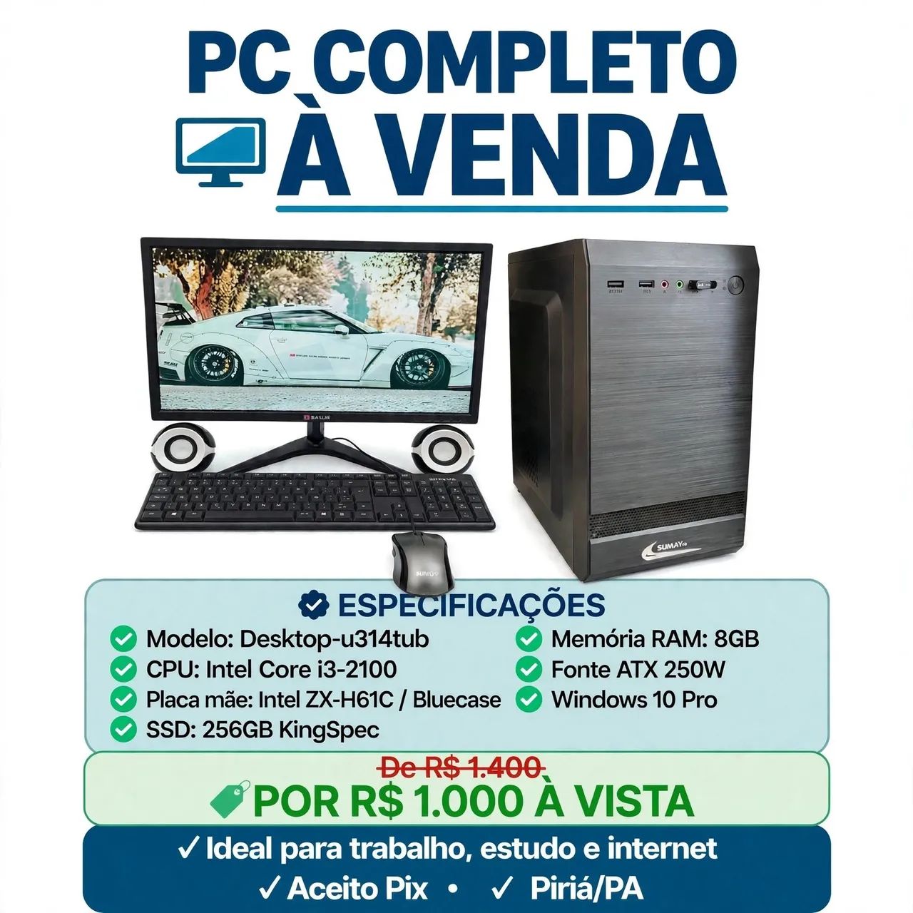 PC completo seminovo 