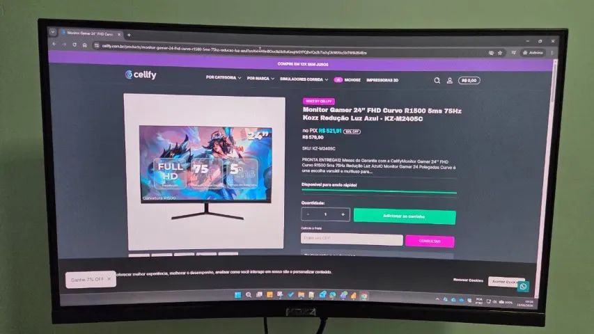 Monitor 24 Polegadas Curvo - KOZZ KZ-M2405C 24