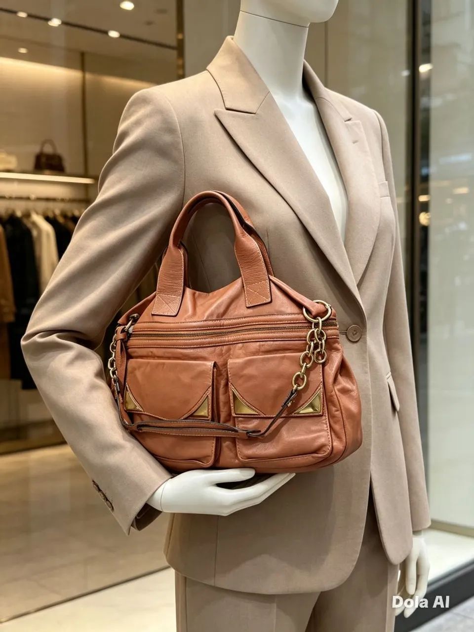 Bolsa de couro  legítimo  Elisa Atheniense  - Foto 3