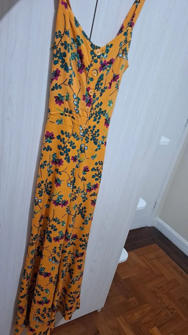 Macacão Amarelo Florido