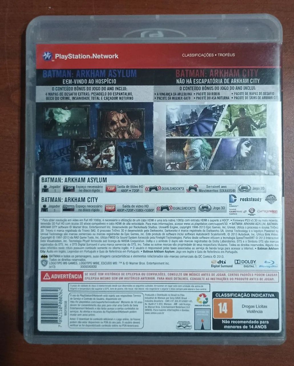 Jogo - Pacote duplo de Batman Arkham - Ps3 - Foto 4