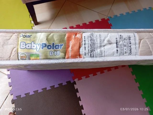 Quarto completo: Guarda Roupa + Cômoda+berço Reller + Colchão Baby Polar - Foto 4