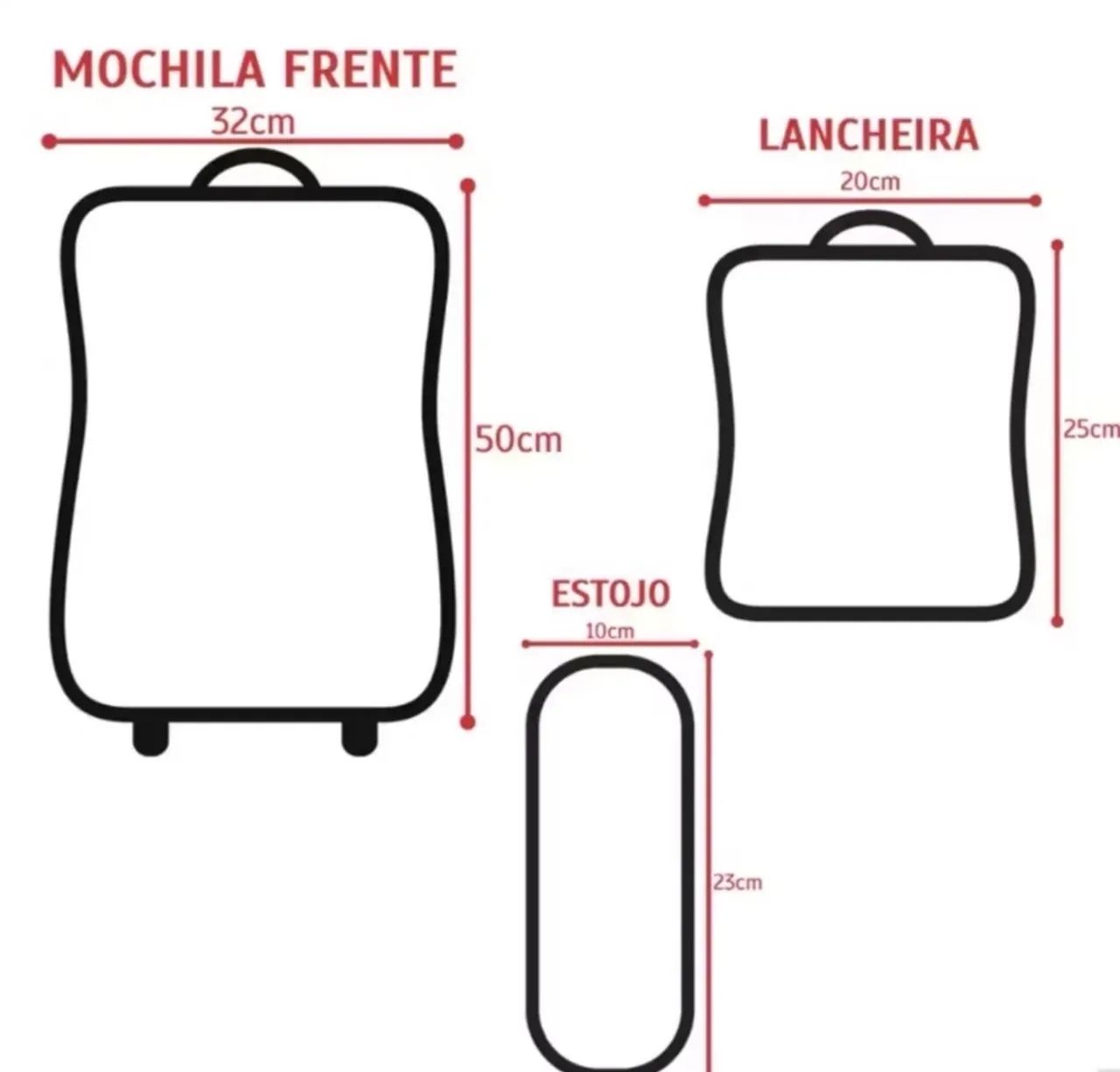 Kit Mochila + Lancheira + Estojo - Foto 3