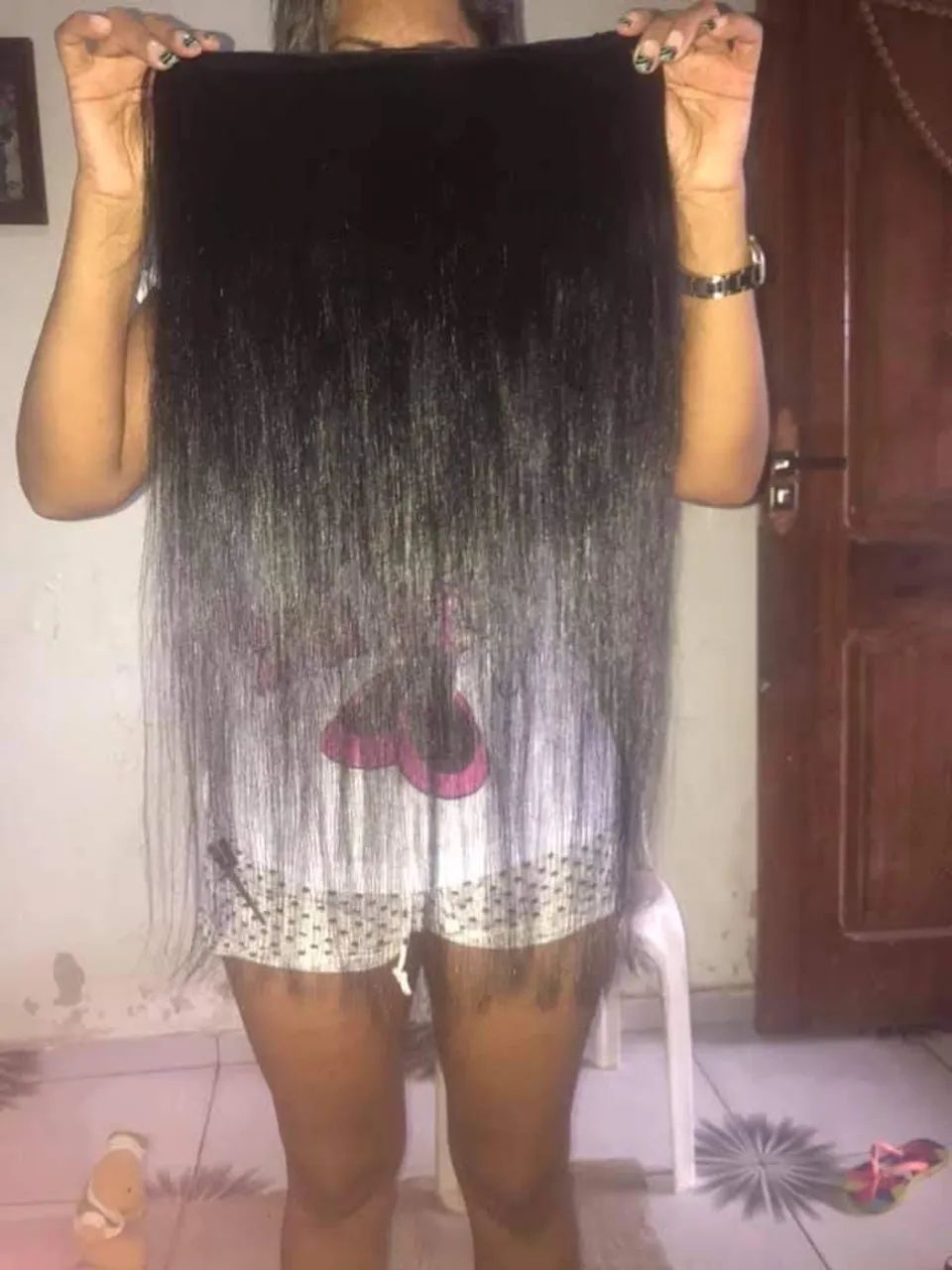 3 telas de cabelo humano mega Hair  - Foto 3