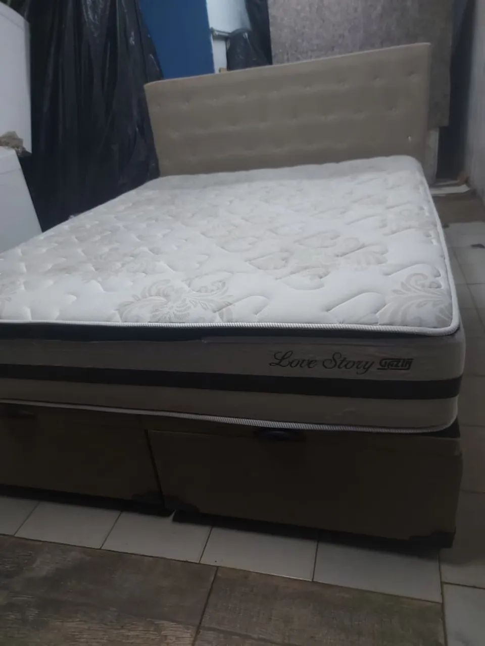 Cama box Queen baú completa - Foto 2