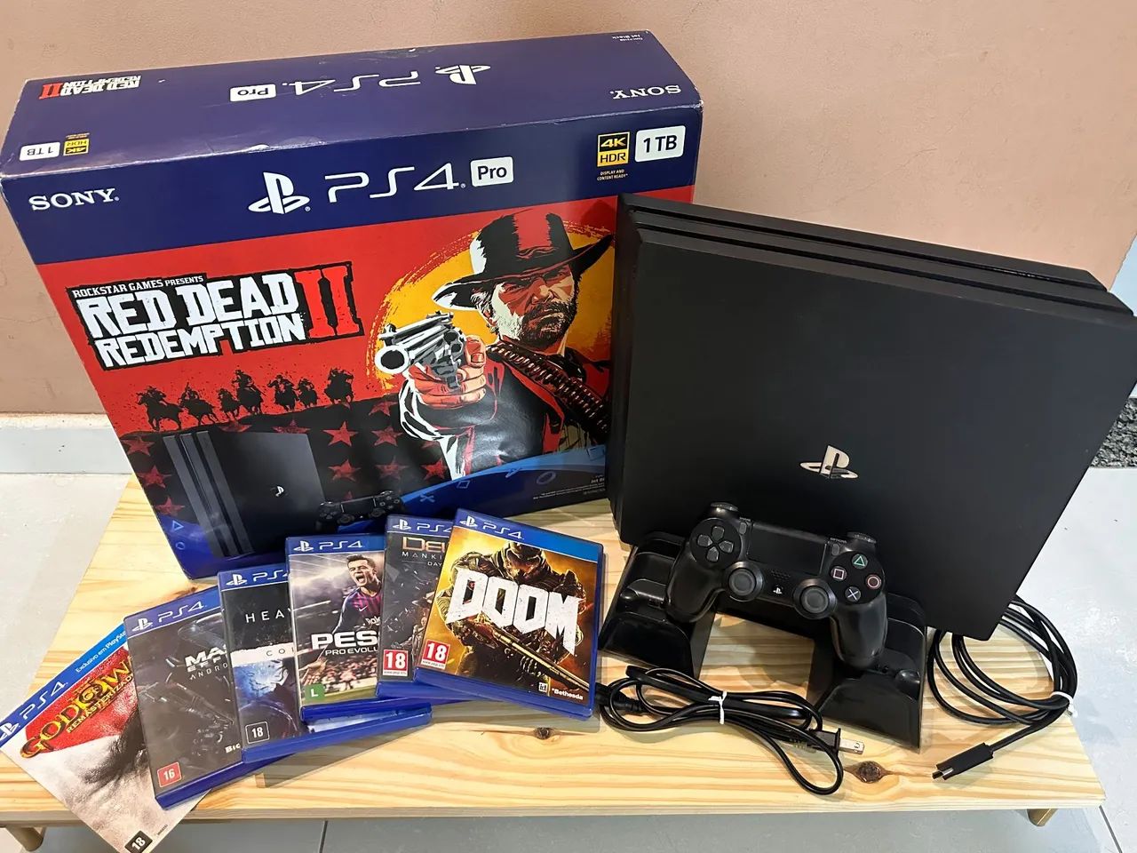 PS4 PRÓ 1TB COM VARIOS JOGOS - Foto 3