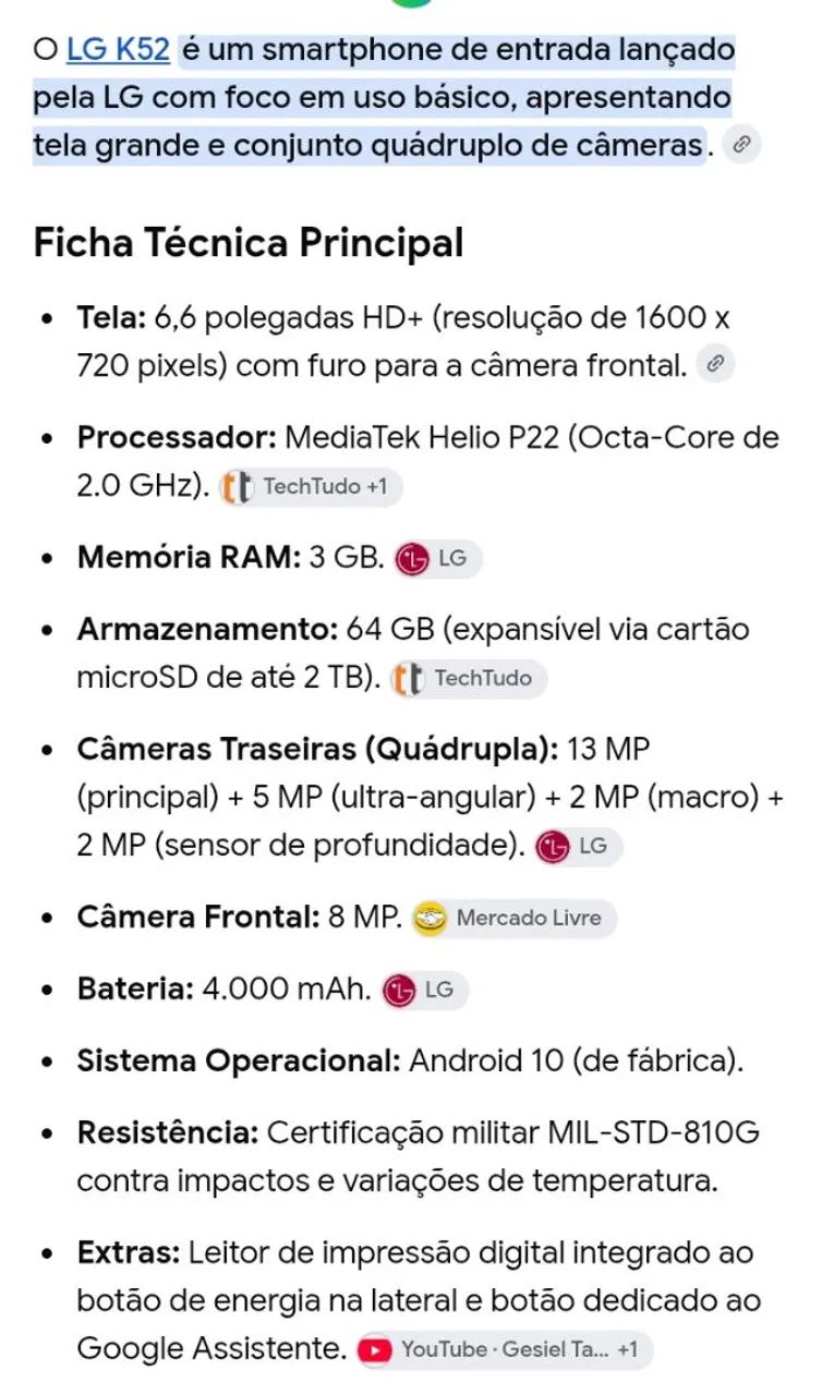 Celular 64GB LG K52 - Foto 4