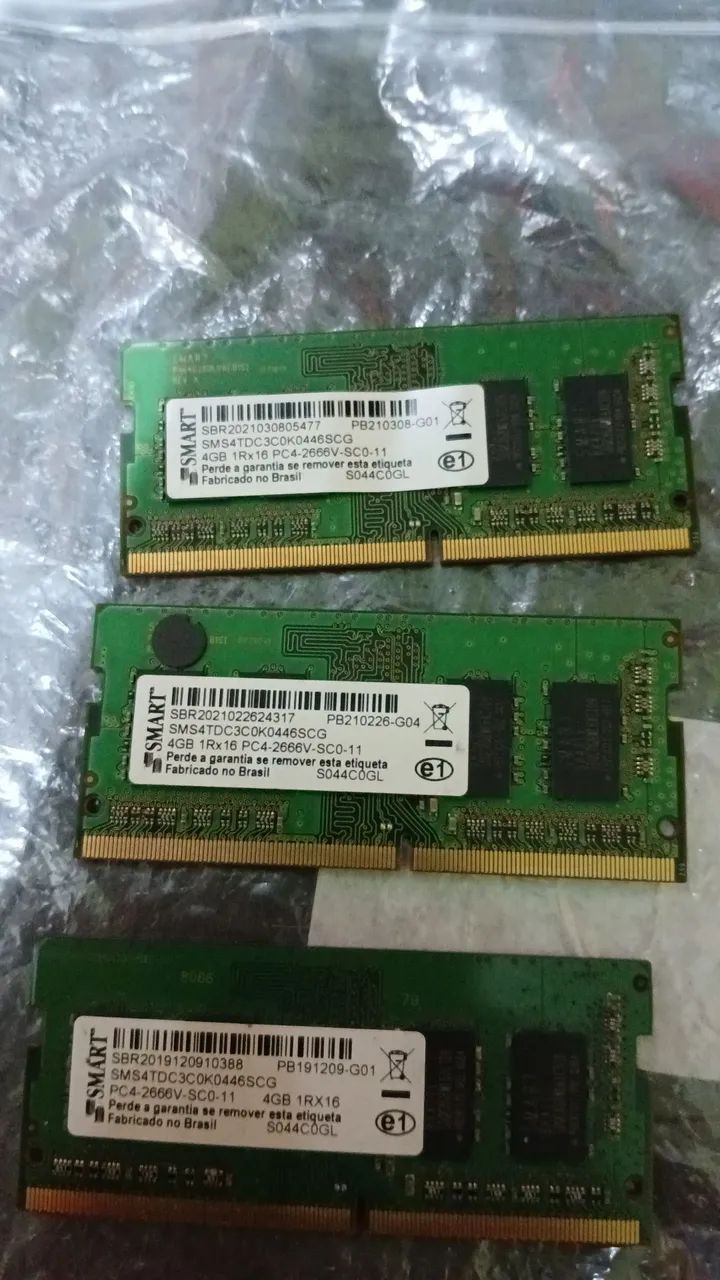 03 Memórias RAM DDR4 04 GB (Notebook)