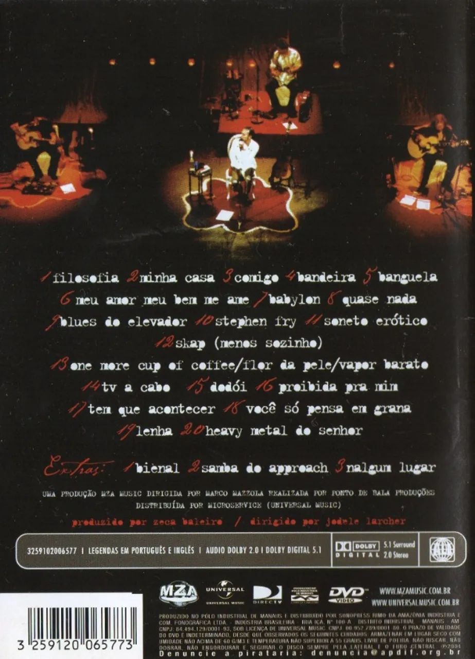 Dvd Zeca Baleiro - Líricas - Foto 2